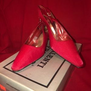 Valenti Franco Red Satin Heels